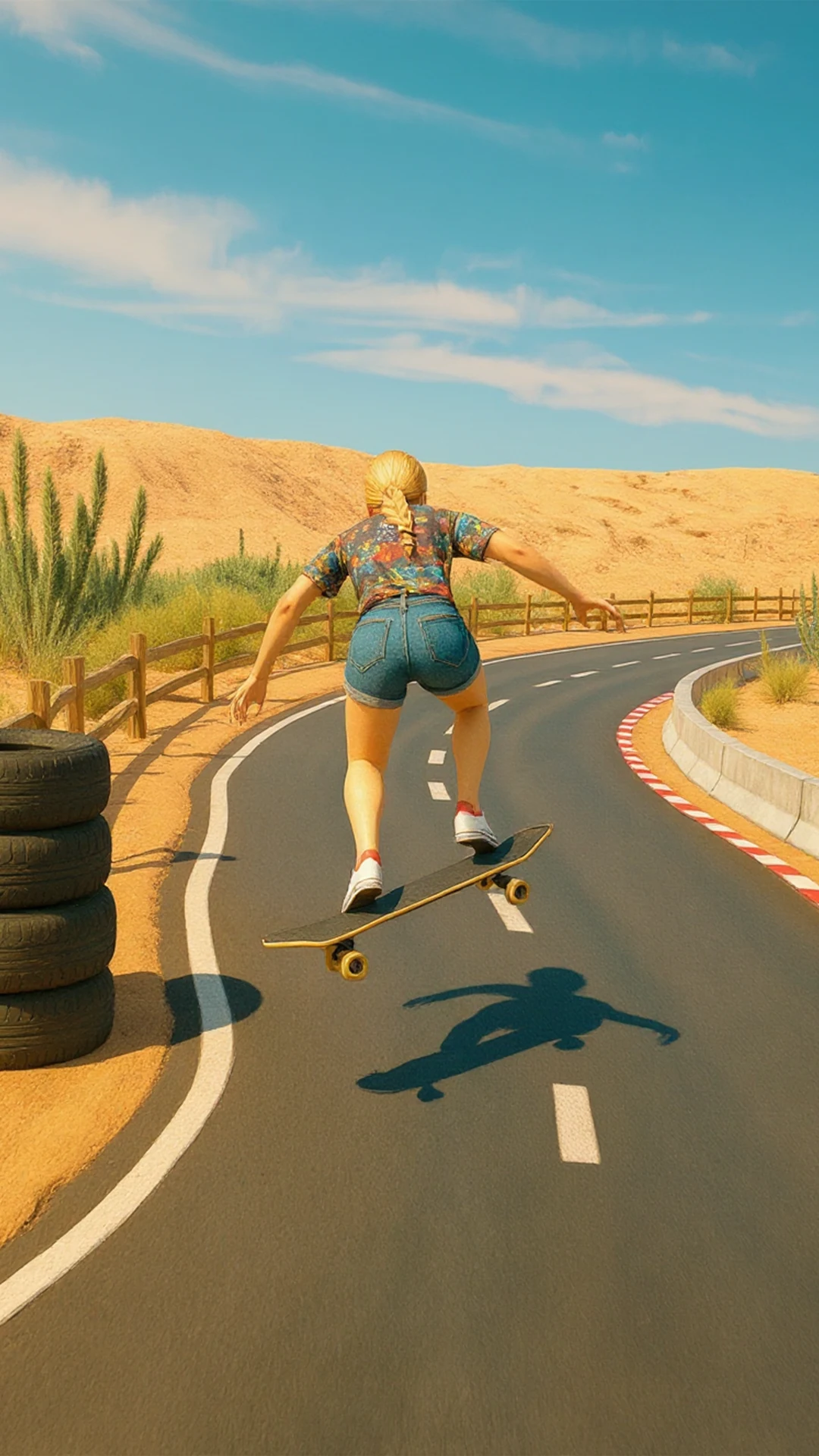 Downhill Racing: Skate Race 3D screenshot