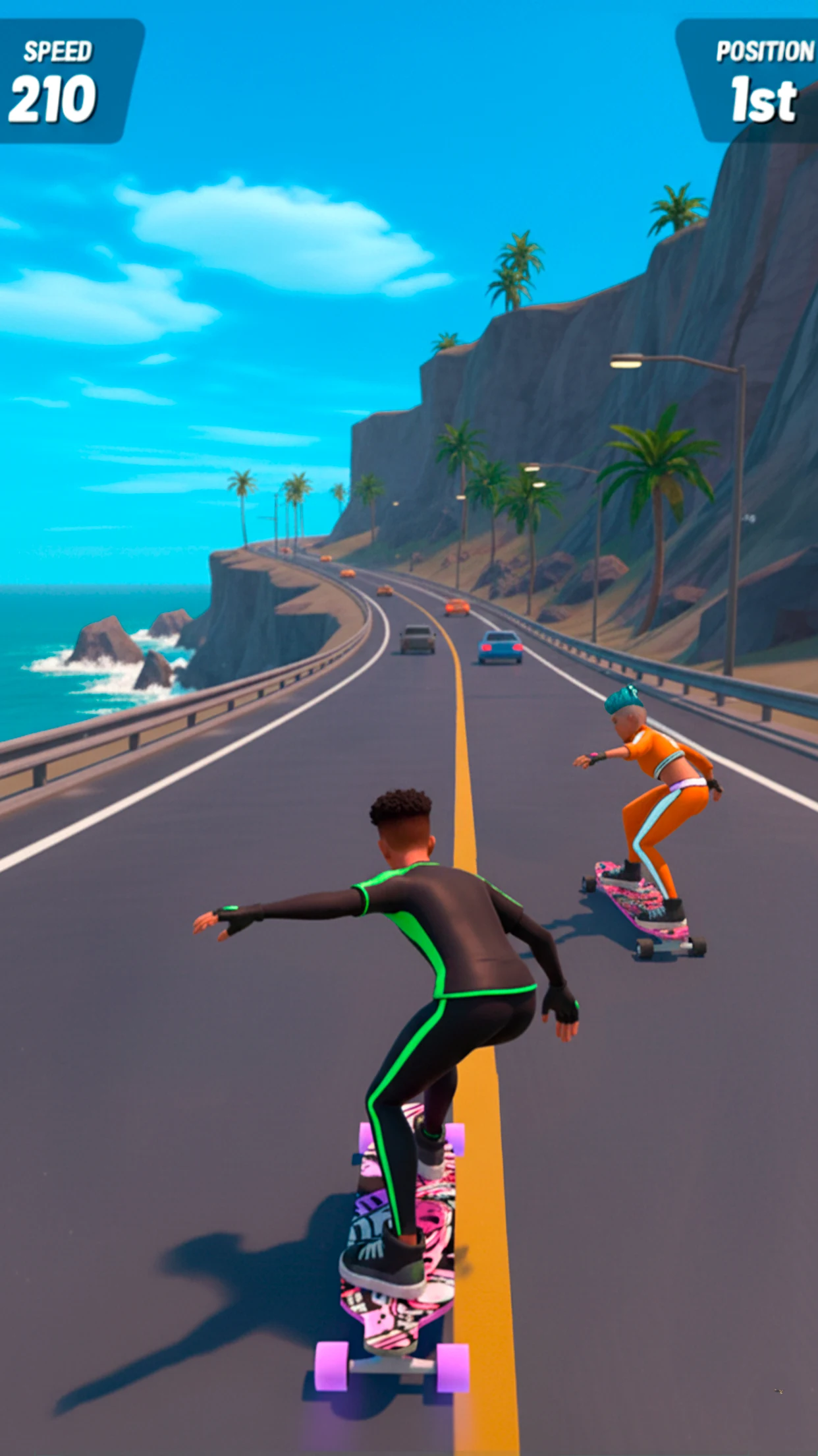 Downhill Racing: Skate Race 3D screenshot