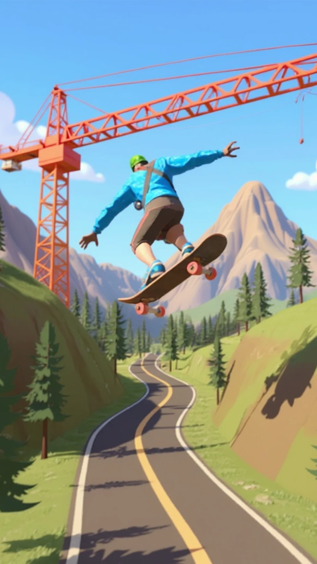 Downhill Racing: Skate Race 3D screenshot