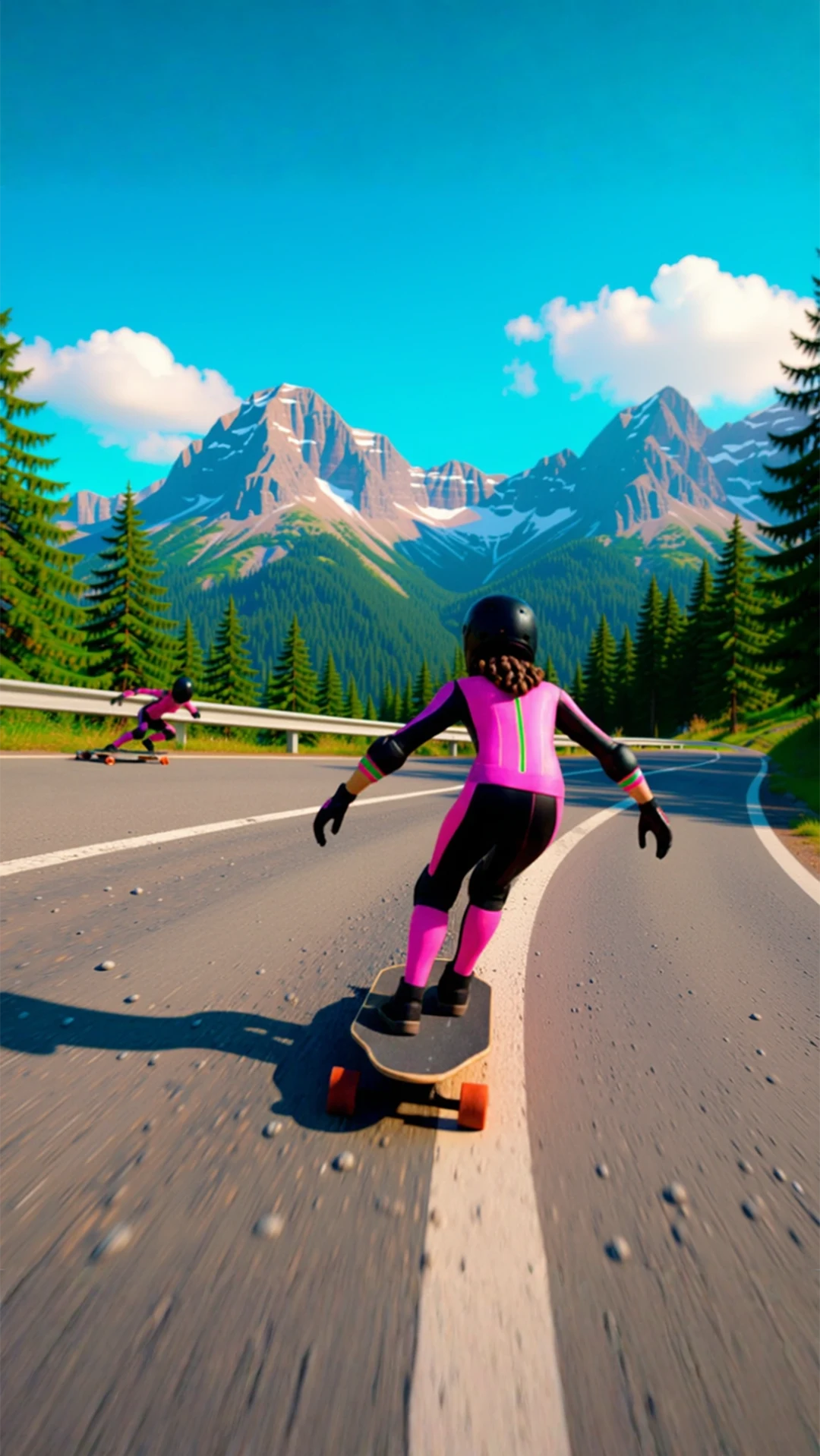 Downhill Racing: Skate Race 3D screenshot