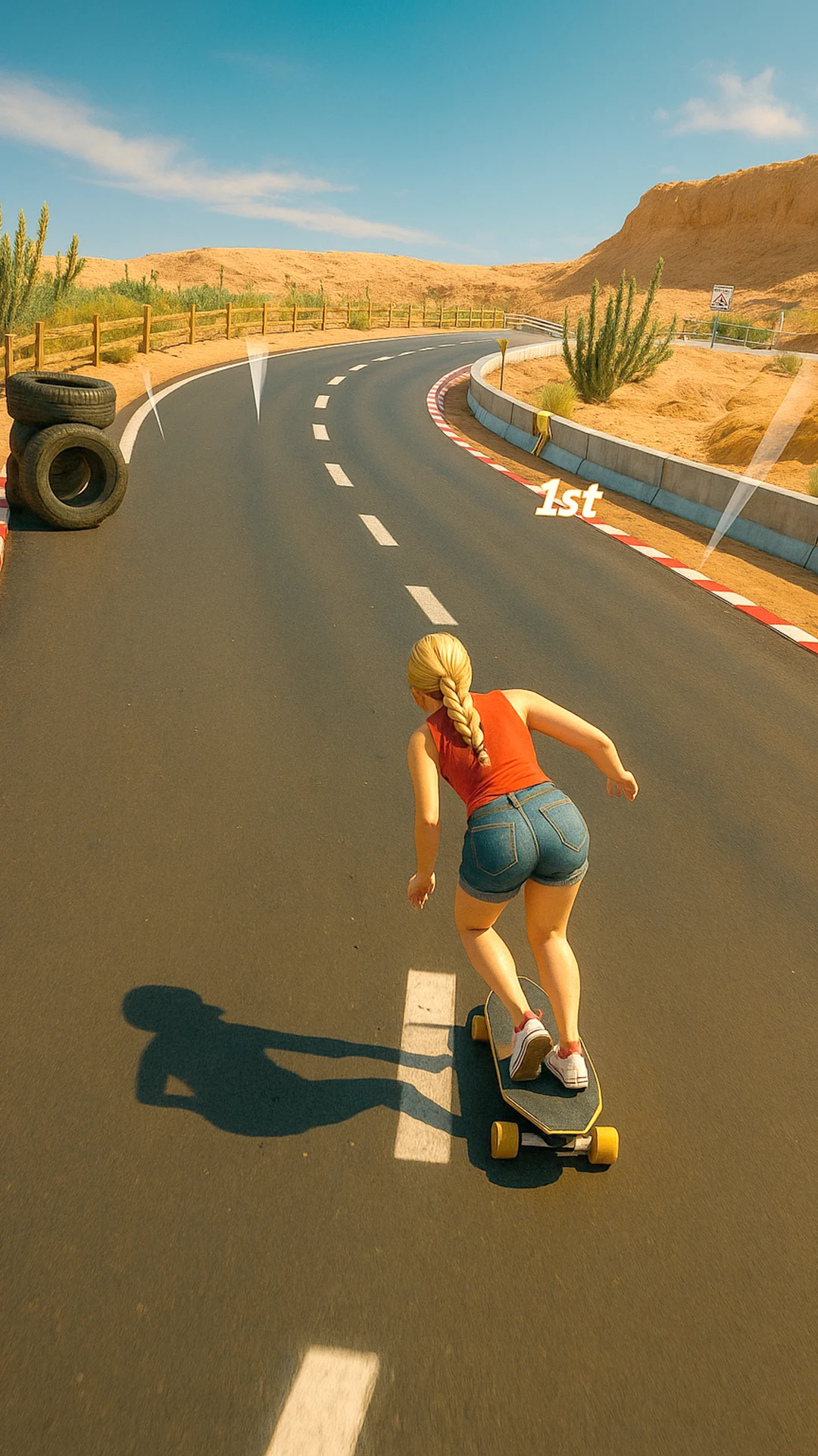 Downhill Racing: Skate Race 3D screenshot